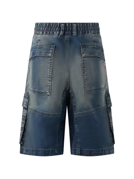 Pantaloni scurți din denim Diesel albastru