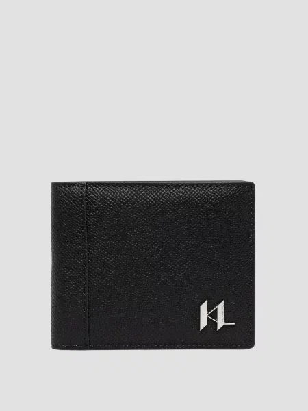 Кожаный кошелек Karl Lagerfeld черный