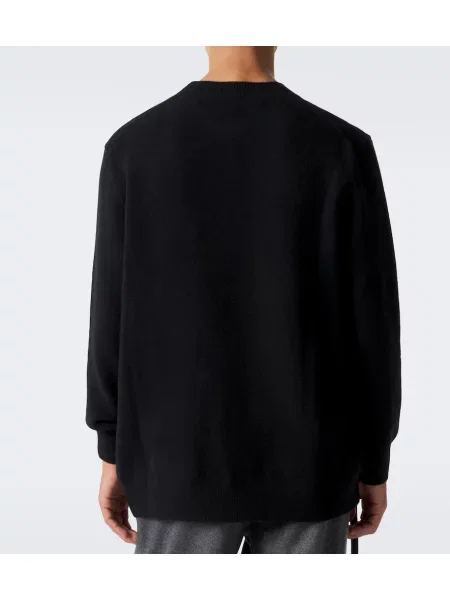Pulover Simone Rocha de lână țesut negru