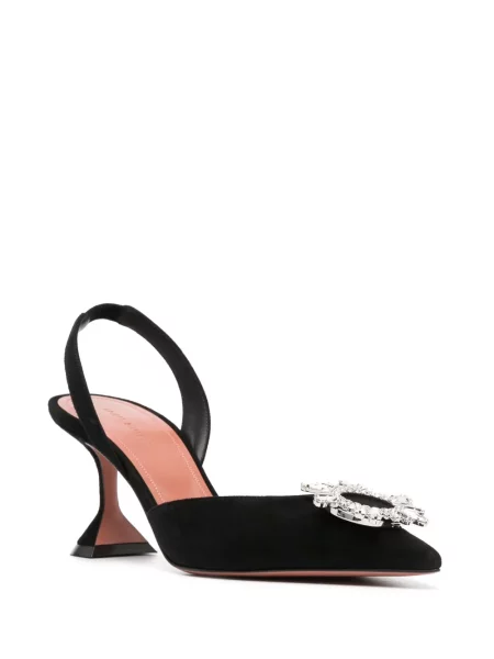 Bateliai Amina Muaddi slingback juoda