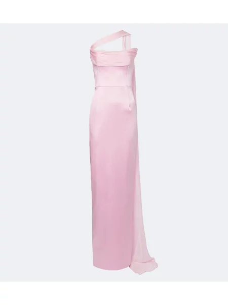Rochie The New Arrivals Ilkyaz Ozel din satin roz