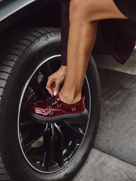 Lakované mokasíny Artiker černé