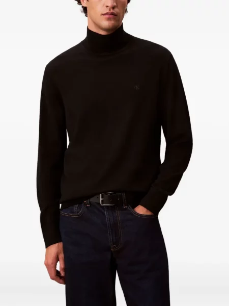 Cămașă Calvin Klein cu broderie negru