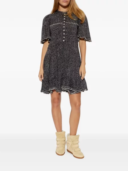Rochie mini Marant Etoile cu buline negru