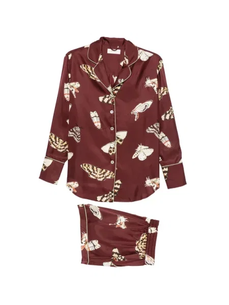 Пижама Olivia Von Halle с принт кафяво