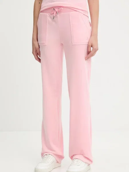 Spodnji del trenirke Juicy Couture DEL RAY POCKETED PANT roza