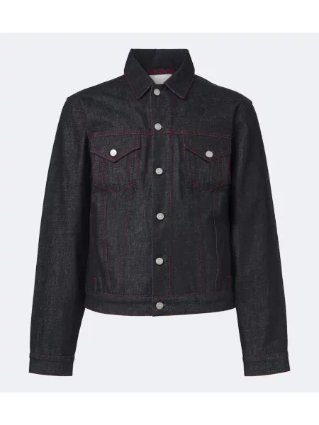 Geacă de blugi Acne Studios cu autograf albastru
