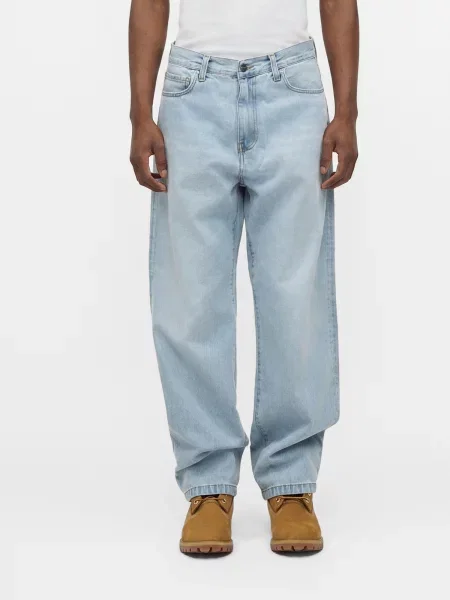 Nohavice Carhartt Wip modrá