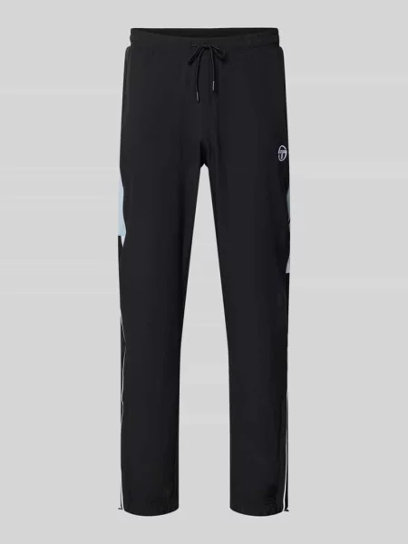Spodnie dresowe z wyhaftowanym logo model CASPIO' Sergio Tacchini czarny