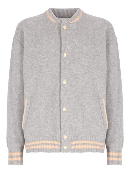 Плетено яке тип бомбър Laneus сиво