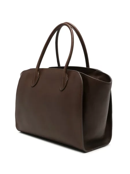 Geantă shopper The Row din piele maro
