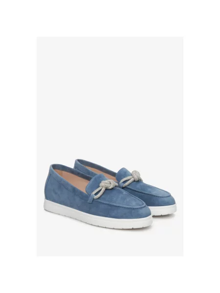 Лофери велюрові Estro сині