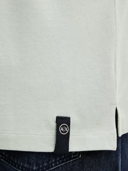 Поло Armani Exchange с принтом зеленое
