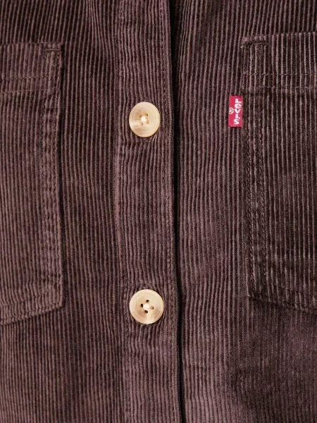 Levi's риза дамска от джинс IRIS OVERSHIRT кафяво