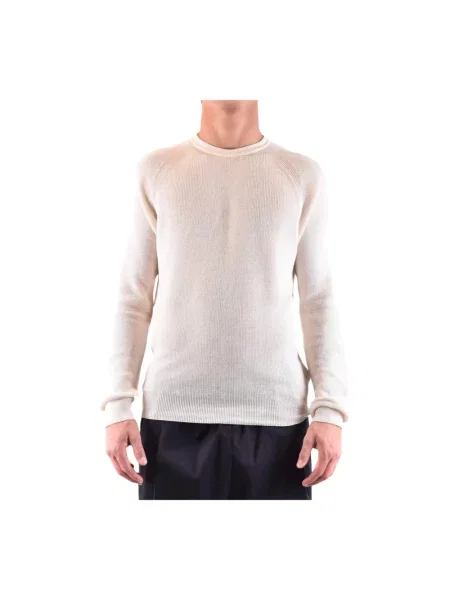 Dzianinowy sweter Laneus z długim rękawem biały