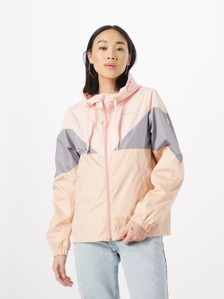 Ragwear Prechodná bunda ROCHELE piesková / sivá / ružová
