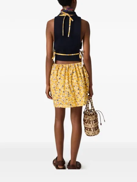 Rochie Miu Miu din poplin galben