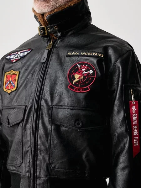 Bőrdzseki Alpha Industries fekete