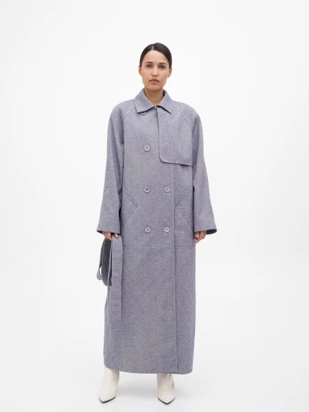 Пальто a LOT вовна/віскоза синій