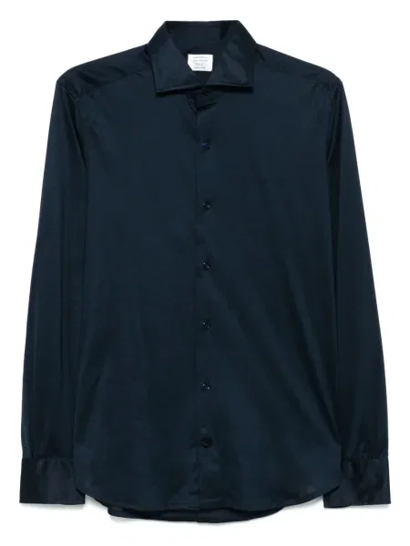 Koszula Mazzarelli z dżerseju niebieska