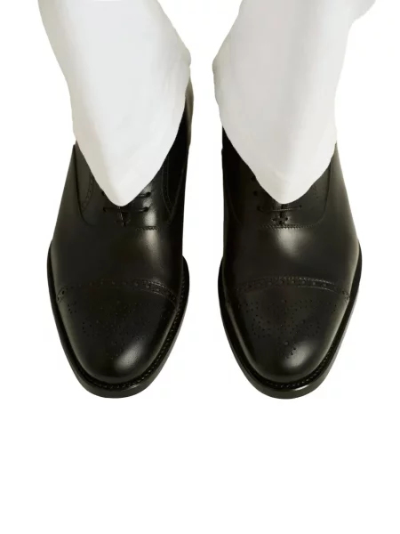 Brogues Kiton din țesătură twill negru