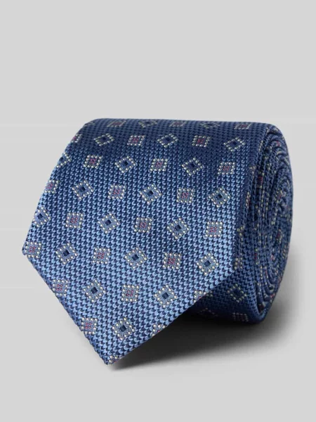 Krawat z jedwabiu ze wzorem na całej powierzchni 8 cm Joop! Collection