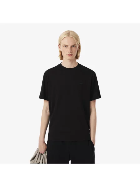 Lacoste T-Shirt Z Haftowanym Symbolem czarny