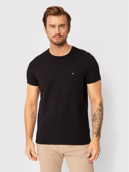 Strečové tričko Tommy Hilfiger čierna