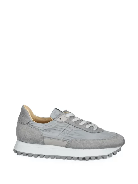 Sneakerși Novesta din piele de căprioară gri