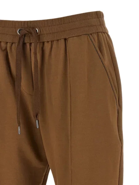 Pantaloni Brunello Cucinelli alergare maro