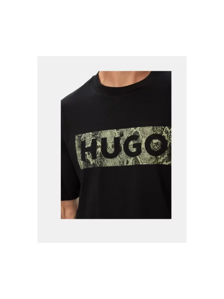 HUGO Tricou Nerpient negru