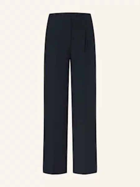 Opus spodnie plisowane Maiga Palazzo Kobiety jednolity 36 niebieski