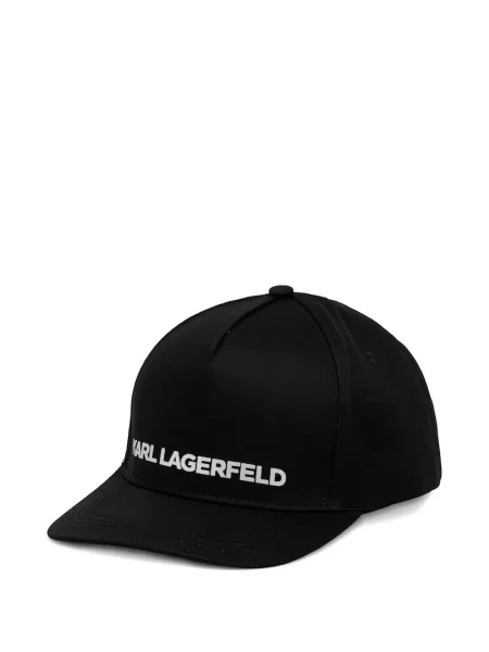 Kepurė su snapeliu Karl Lagerfeld su autografu juoda