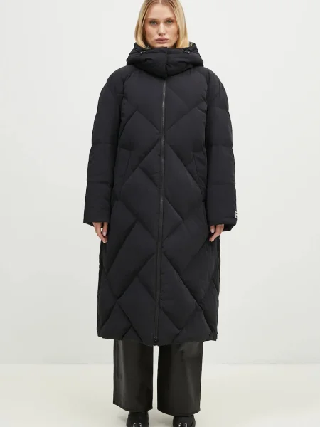 Kenzo geacă de puf Long Down Jacket femei de iarnă negru