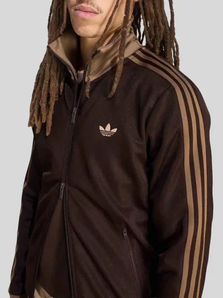 Bluza rozpinana o kroju regular fit z mieszanka bawełny model BECKENBAUER TT' Adidas Originals