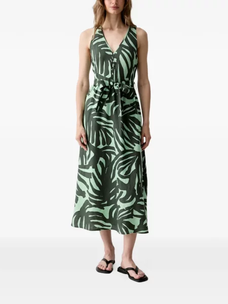Rochie midi Benetton cu imagine verde