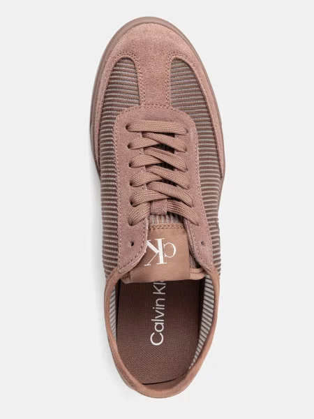 Calvin Klein Sneakers tornacipő Low Pro Cupsole | hasított bőr rózsaszín
