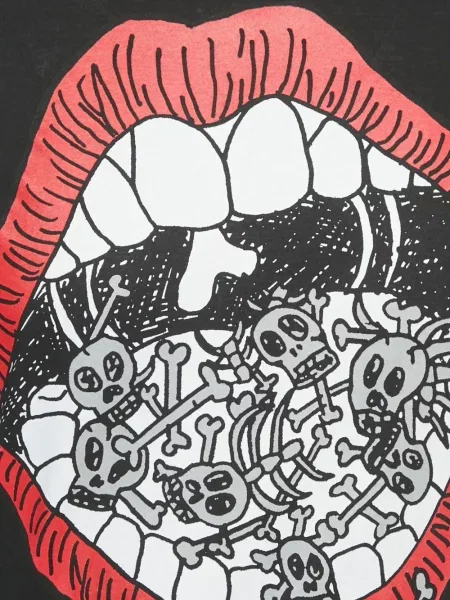 Тениска Dsquared2 с принт черно