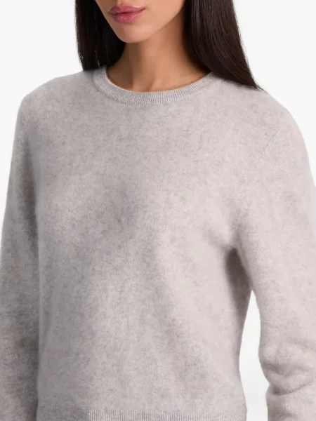 Pulover Alice + Olivia cu decolteu rotund gri