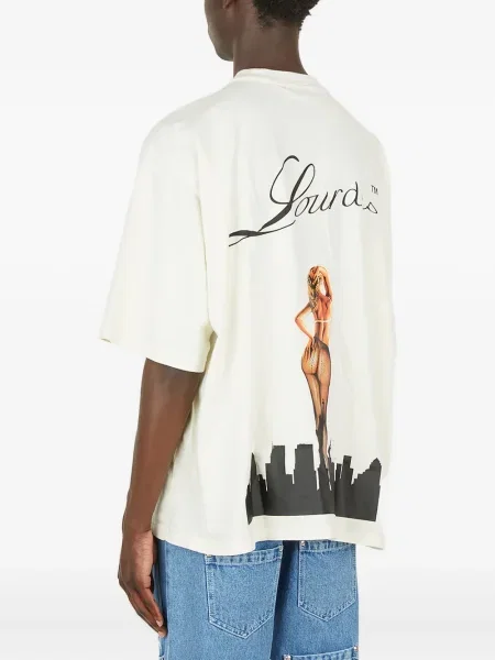 Tricou Lourdes cu imagine alb