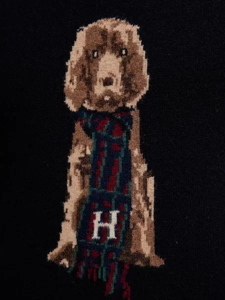 Шерстяной легкий свитер Hackett London синий