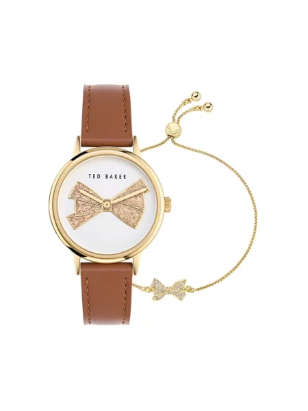 Ted Baker zestaw zegarek i bransoletka brązowy