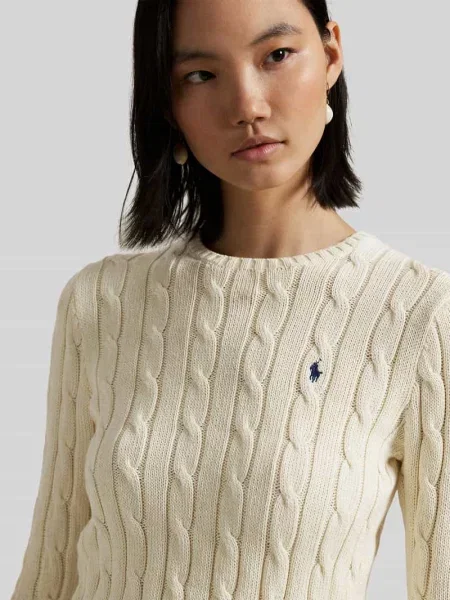 Sweter w kroju regular fit z mieszanki wełny i kaszmiru JULIANNA' Polo Ralph Lauren biały