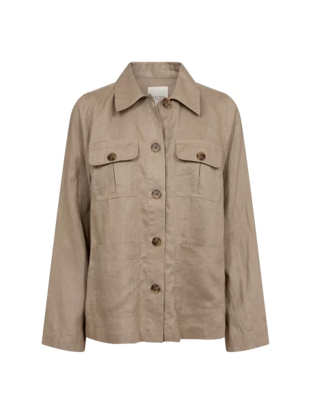 Lniana kurtka Part Two beżowa