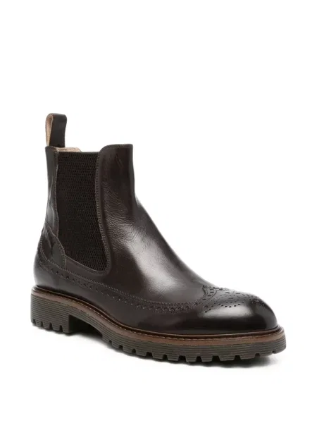 Brogues Eleventy din piele maro