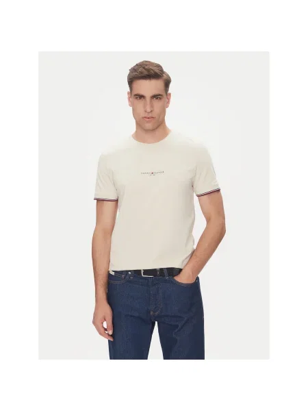 Tommy Hilfiger Póló Logo Regular Fit bézs