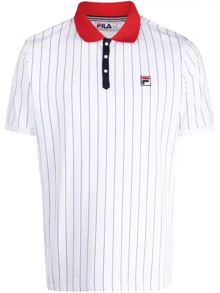 Tricou polo Fila cu autograf alb