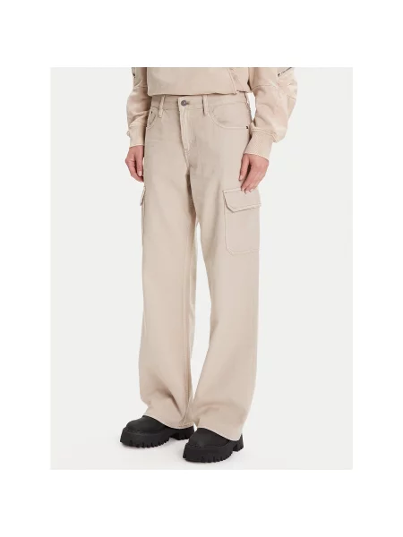 G-Star Raw Штани з тканини Judee Relaxed Fit бежевий