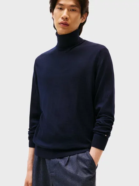 Вовняна водолазка Tommy Hilfiger синя