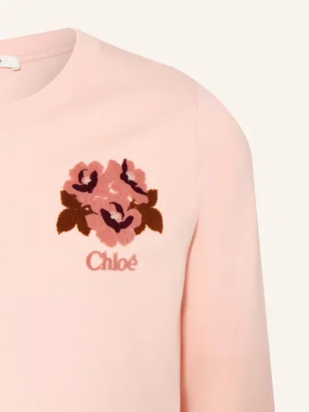 Chloé Koszulka Z Długim Rękawem rosa różowa